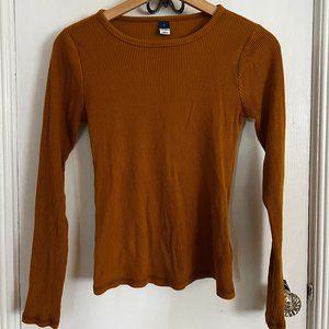 Old Navy Plush Long Sleeve crewneck, size S, Baltic Amber